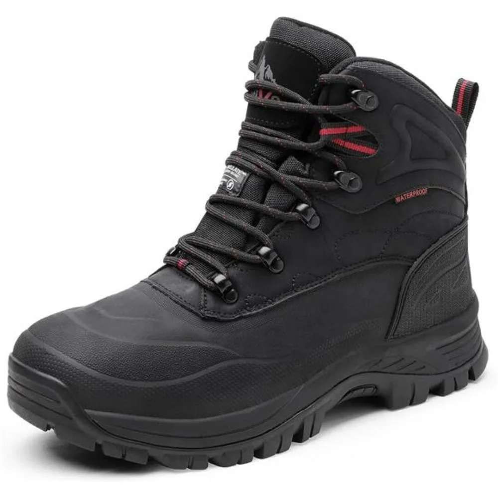 Men's Insulated Waterproof Construction Hiking Winter Snow Boots